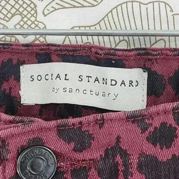 Social Standard By Sanctuary Animal Printed Ankle Skinny Women's pans 12‎ - Picture 3 of 8